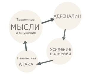 Как проявляется паническая атака - наглядный круг