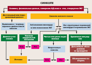 Синкопальное состояние в кардиологии - разновидности 