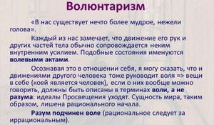 Волюнтаризм  - на картинке дано определение термина