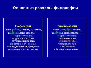 Эпистемология в филосифии