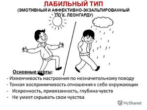 Лабильный тип Лабильный тип личности